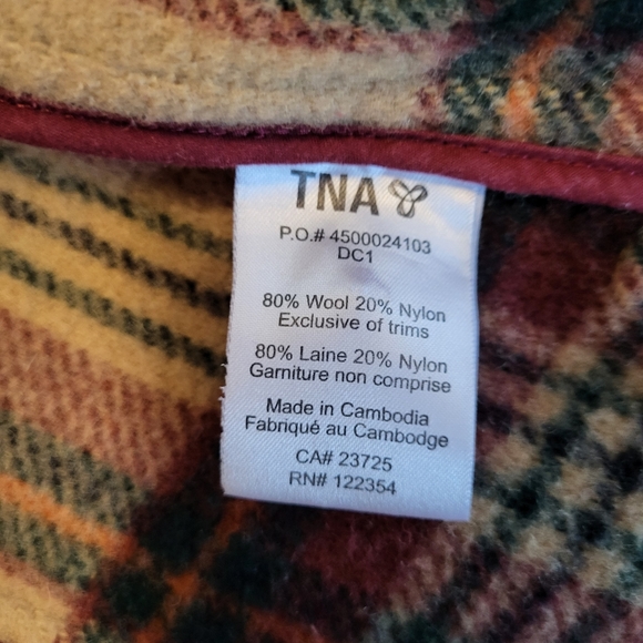 Aritzia TNA Wool Zipped Button Pea Duffle Coat Camel M - Picture 13 of 14